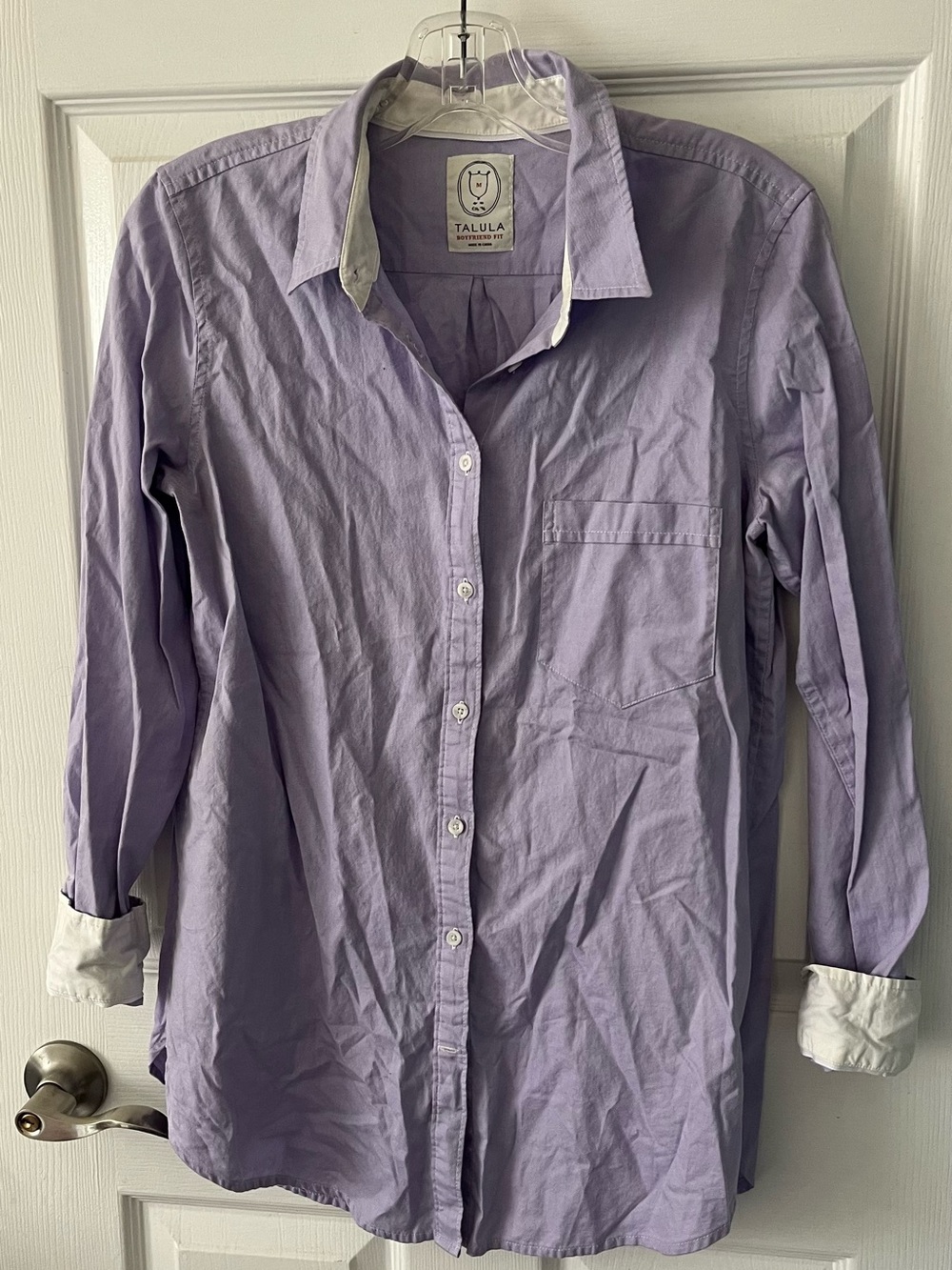 Talula Lavender Casual Button-Down Shirt